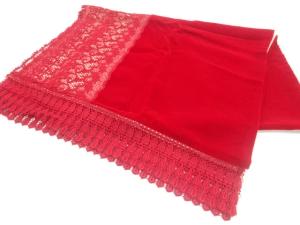 ビロードレース花模様ショール